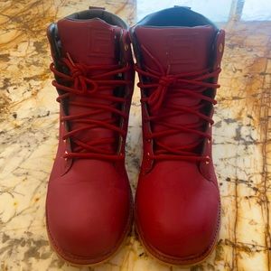 Men’s 12 Fila Boots burgundy